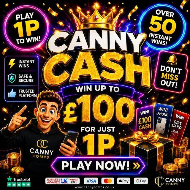 £100 for only 1p PLUS INSTANTS